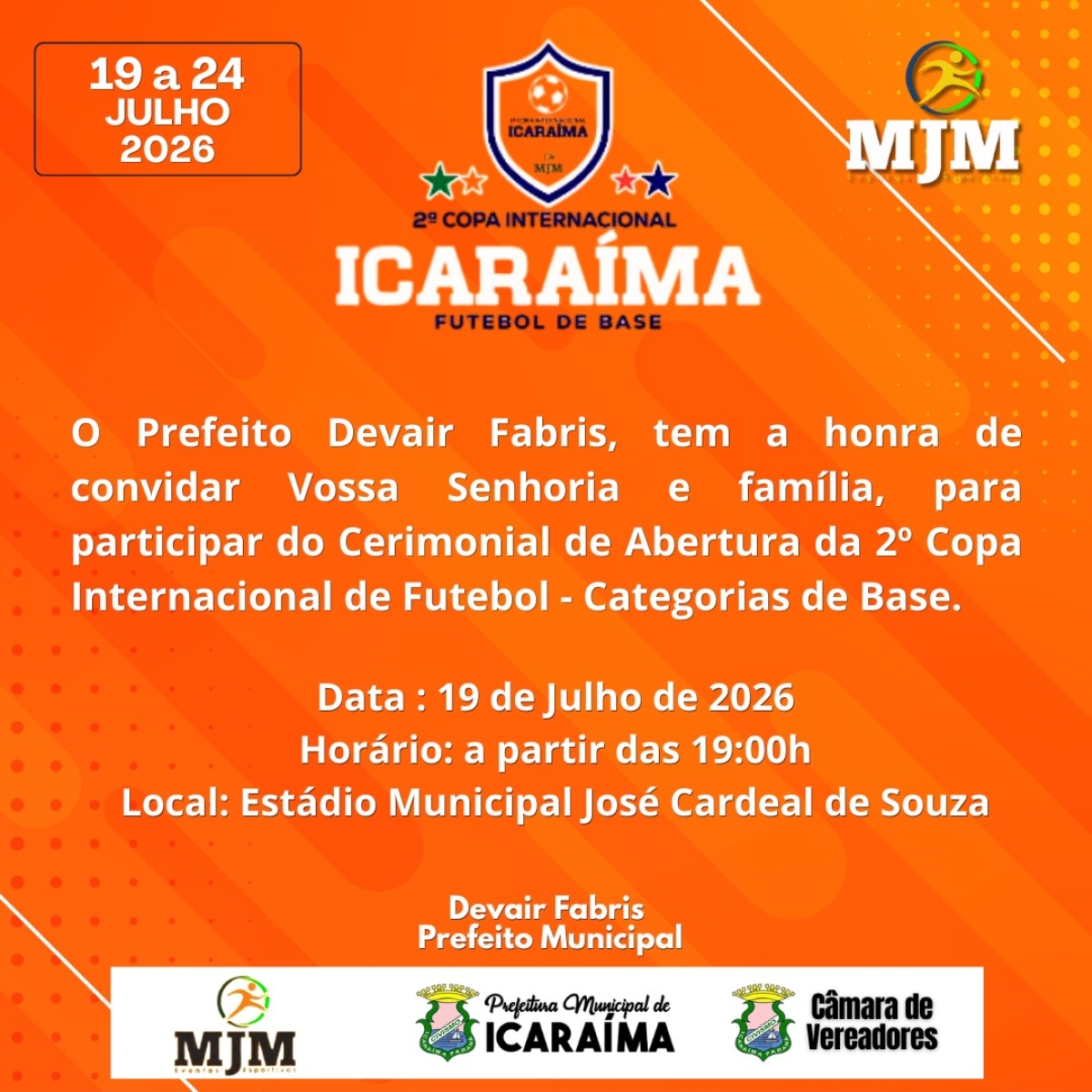 2º COPA INTERNACIONAL DE ICARAIMA - FUTEBOL DE BASE